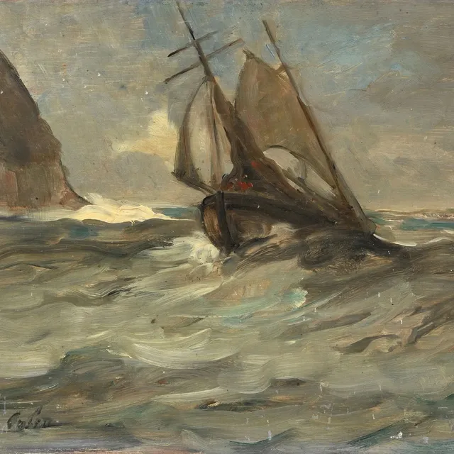 Entrée de Pasajes by Gustave-Henri Colin